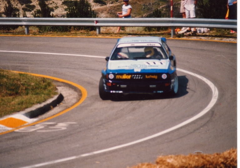 1987 Lo svizzero Janneret su Audi 4 all'ultimo tornante_